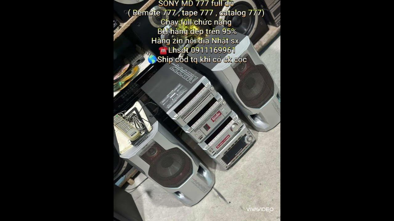 SONY MD 777 full đồ ( Remote 777 , tape 777 , catalog 777) hàng đẹp