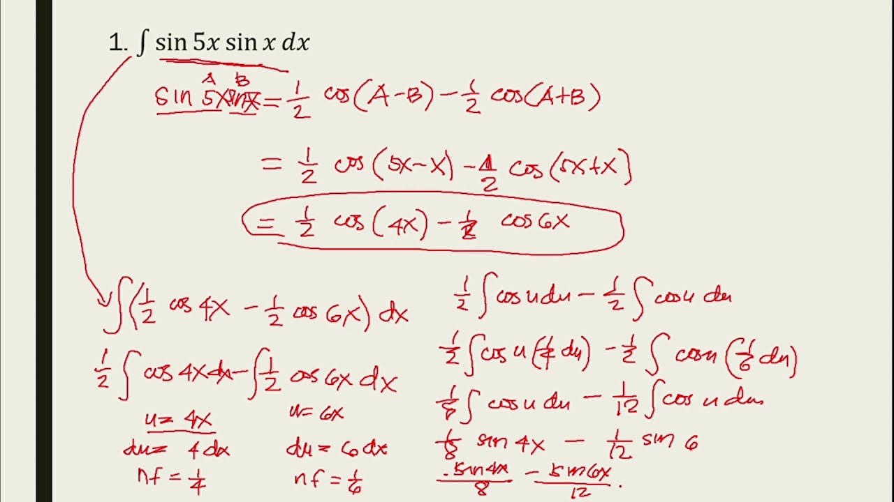 TRANSFORMATION OF TRIGONOMETRIC INTEGRALS - YouTube