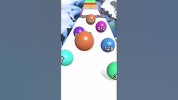 Merge Ball Run and Merge 2048 ! Gameplay Walkthrough a android, ios  #games #ballgame #shorts