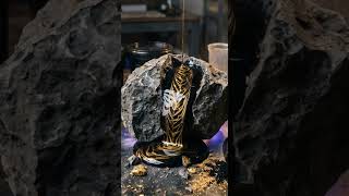 Broke a Rock with Fire &amp; Hammer🔥 Insane Resin Art Transformat #shorts