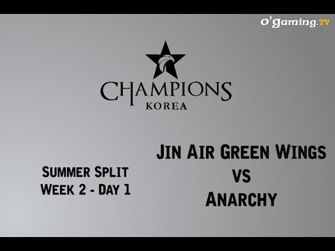 LCK Summer Split - Week 2 - Day 1 - Jin Air Green Wings vs Anarchy