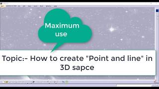 How to create "Points and Lines" in 3D space Wireframe and Surface Design workbench Wealth