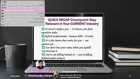 EVENTBRITE "Age of AI Shift" Webinar | PART 3.3: Upskill in Career w/ AI (Recap) #reclaimyourpower