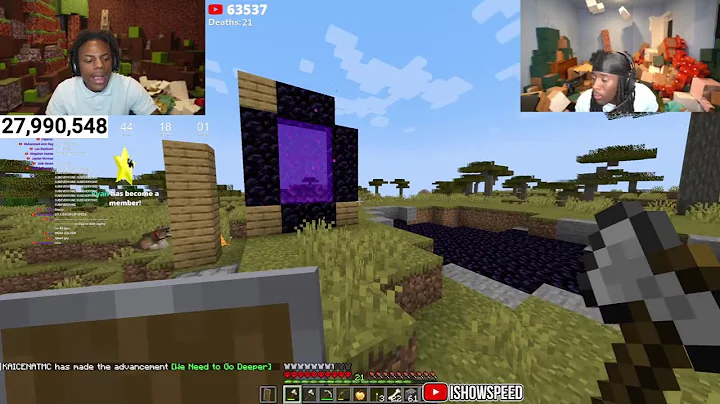 BEATING MINECRAFT HARDCORE PART 5 ⛏️🍄 ft. Kai Cenat (28 million….)