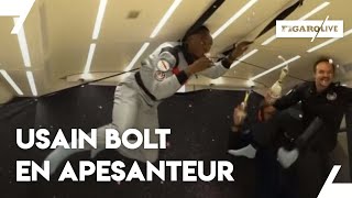 Bolt fait de la pub pour champagne... en apesanteur