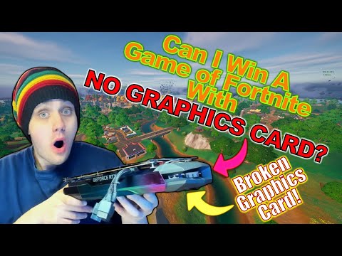 Trying To Win In Fortnite With NO GRAPHICS CARD!!!