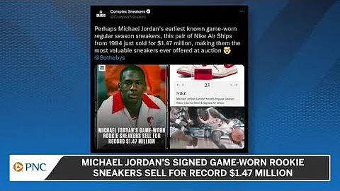 Michael Jordan's game-worn rookie sneakers auction off for record $1.47 Million