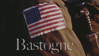 Battle of the Bulge, restored COLOR FOOTAGE by George Stevens - DESTRUCTION OF BASTOGNE 1945