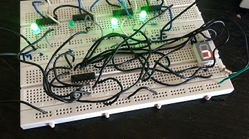 Interfacing of 4 bit asynchronous counter with 7 seg .display