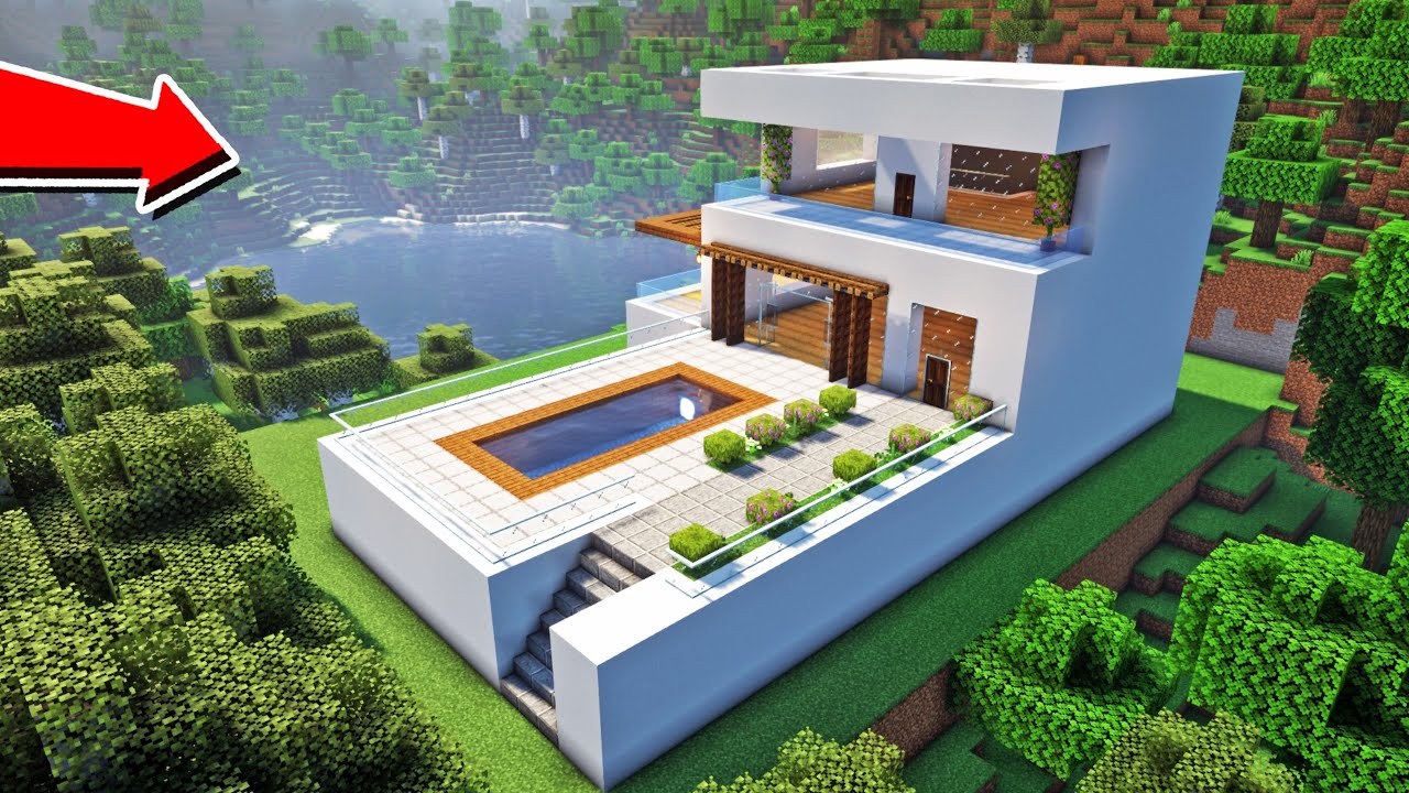 Minecraft - Como fazer uma Casa Moderna MANYACRAFT 