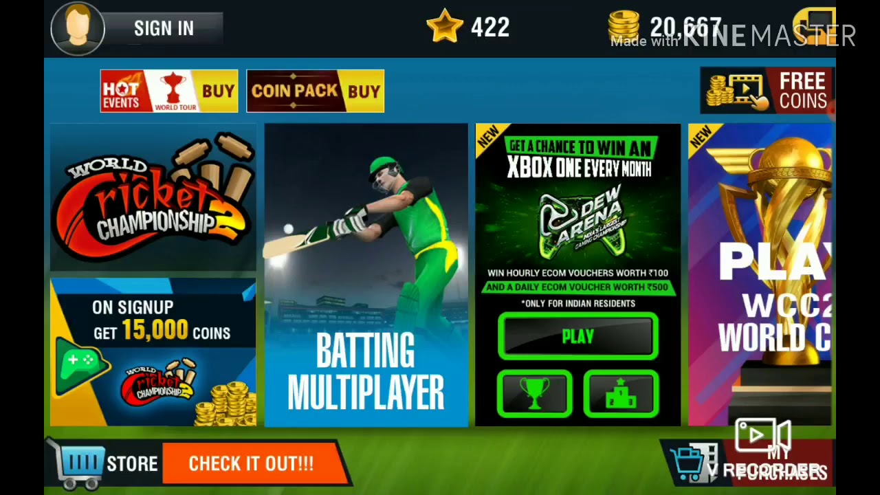 gameplay of world cricket championship 2 with bating tips - YouTube