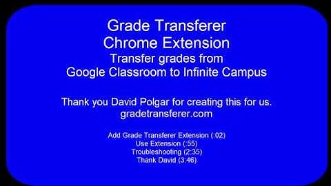 Grade Transferer Chrome Extension