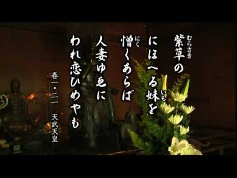 [万葉集] 01-0021 紫草の　にほへる妹を　憎くあらば・・・