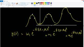 Getting the weights for radial basis functions