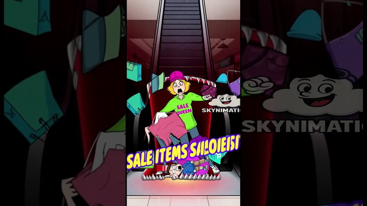 When the mall escalator wants your soul 😭🛍️💀 | Skynimation Cartoon Short