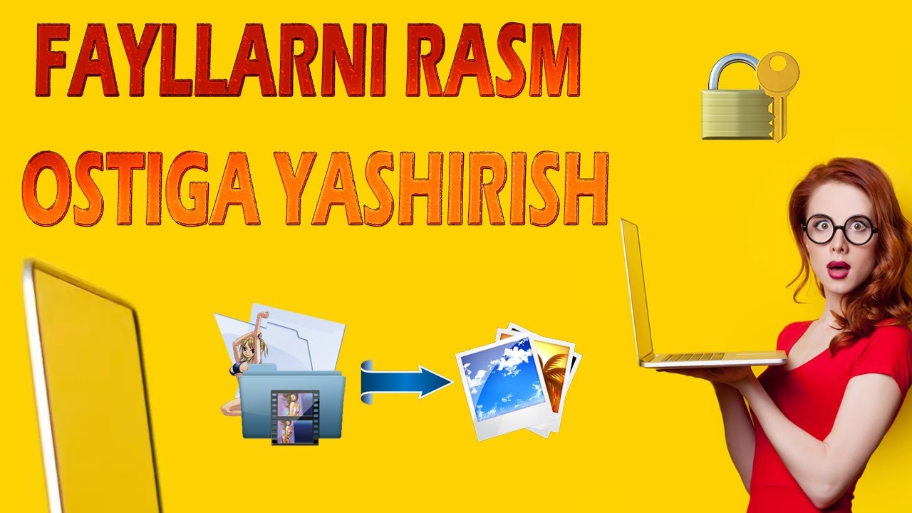 FAYLLARNI YASHIRAMIZ! Fayllarni rasm ostiga yashirish. - YouTube