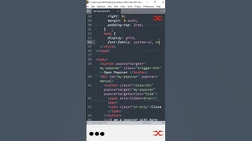 Popover | HTML CSS