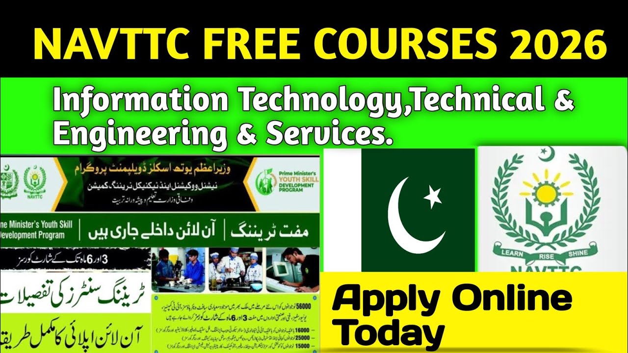 NAVTTC Free Courses 2026 | How to Apply Online (Step-by-Step Guide)