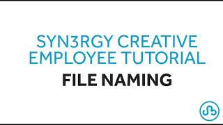 SYN3RGY Employee Tutorial: File Naming
