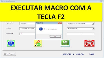 Executar Macro Excel VBA com Tecla de Atalho