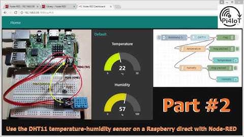 DHT11 Sensor with Node-RED Part #2 – Temperature - Humidity to Dashboard /Gauge