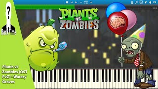 Plants vs Zombies (OST PvZ) - Watery Graves (Piano Cover) + Sheets & Midi