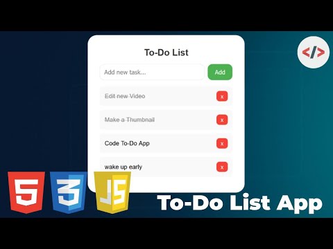 To-Do List Project for Beginners HTML CSS JavaScript Tutorial