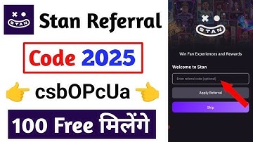 Stan app Referral Code | stan referral code | stan app me referral code kaise dale