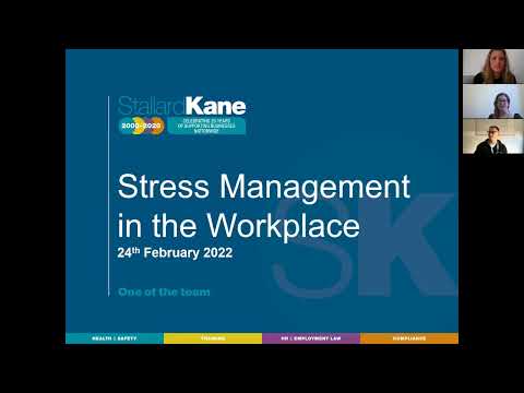 Stress Management in the Workplace webinar