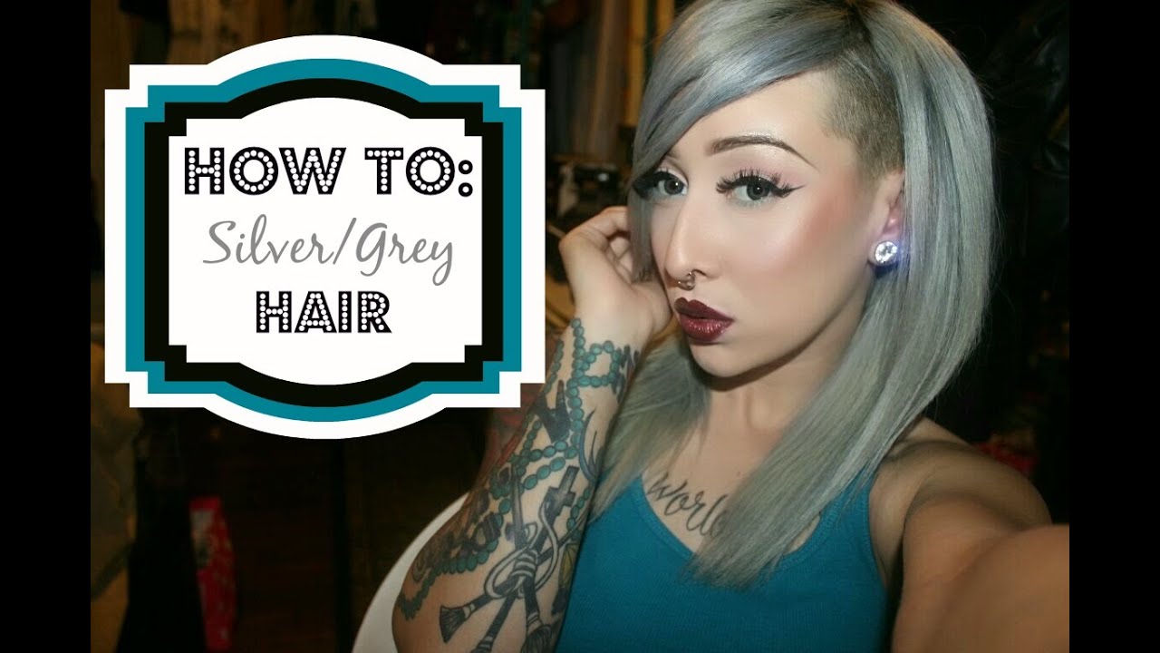 How To Dye Your Hair Silver Grey At Home Tutorial YouTube