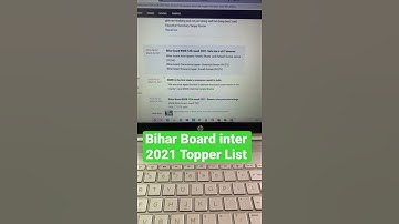 Bihar Board Inter TOPPER List 2021 -Check now