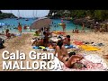 Cala gran mallorca  spain 2023 july  4k beach walk