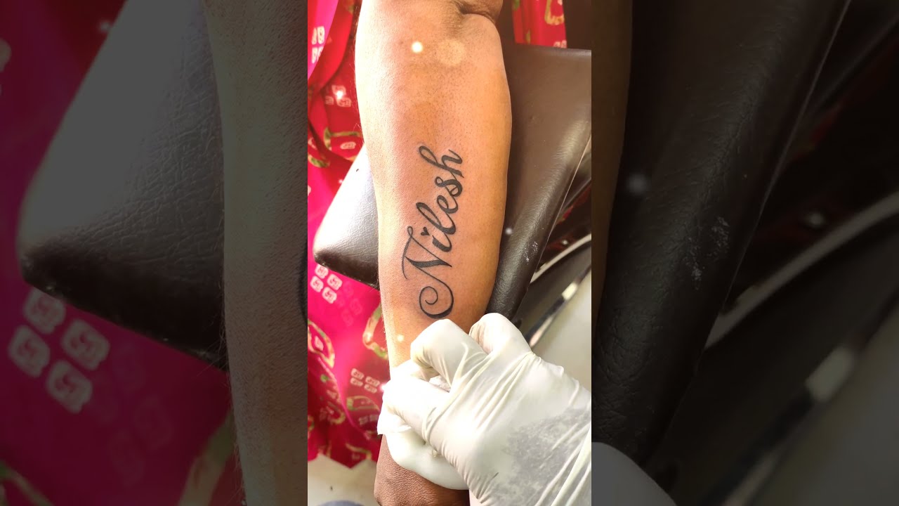 V N Tattoo and Art  Daughter name tattoo on her Father Hand by  professional tattoo artist Nilesh Murtadak Please contact us on 9372763388  tattoolife trending nametattoodesign fatherdaughter  nashikbesttattoostudio  Facebook