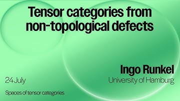 Tensor categories from non-topological defects