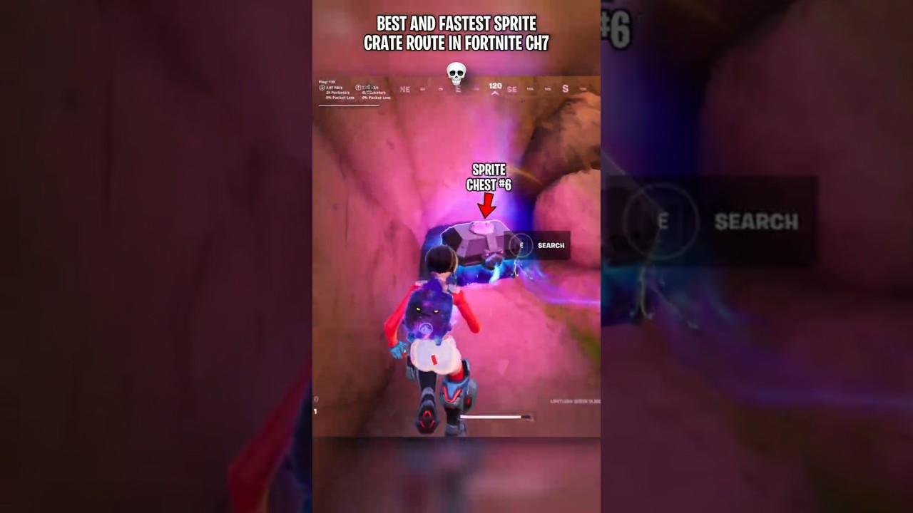 BEST AND FASTEST SPRITE CRATE ROUTE in Fortnite Chapter 7 Season 3 💀 #fortnite #fortniteclips