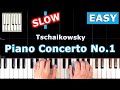 Tschaikowsky - Piano Concerto No. 1 - SLOW Piano Tutorial Easy