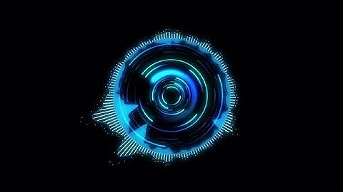 Blue Round Pulsing Equalizer Stock Motion Graphics