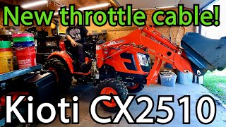 Fixing broken throttle cable on Kioti CX2510 tractor- Taking apart dash
