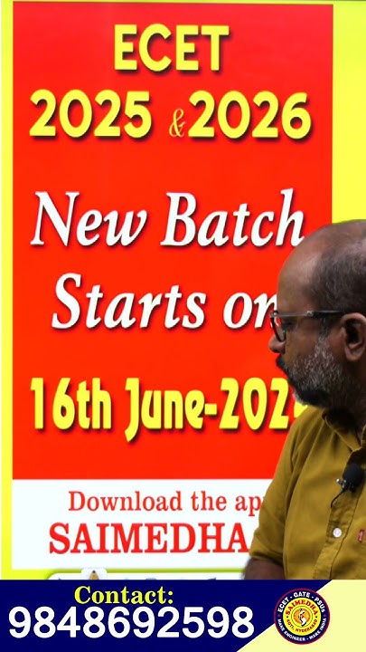 ECET - 2025 & 2026 New Batch Starts on: 16Th June 2024 - YouTube