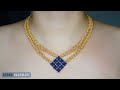 Easy to make beaded necklace with only seed beads and bicone beads for beginners