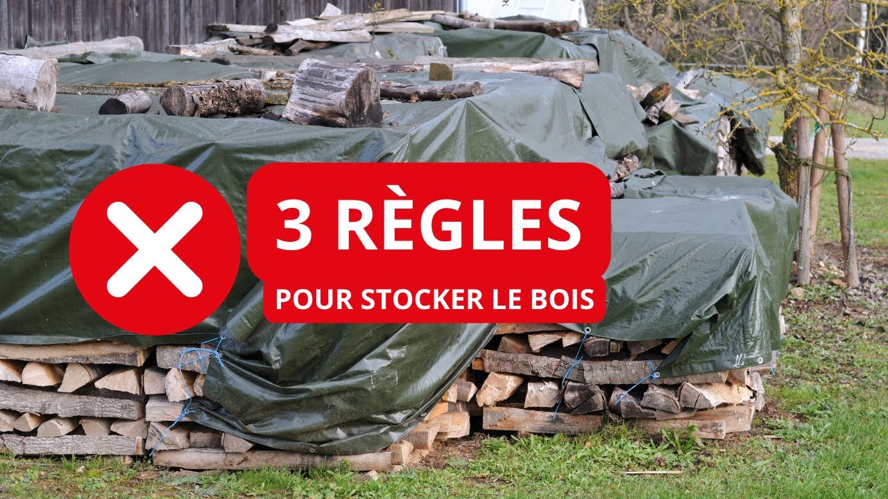 Comment stocker le bois de chauffage ? (3 règles) - YouTube