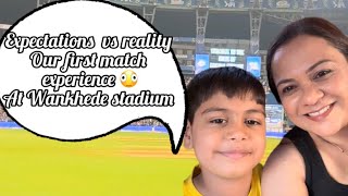 Our first match experience at Wankhede Stadium 🤪