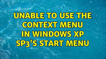 Unable to use the Context Menu in Windows XP SP3