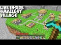 How to live inside this SMALLEST VILLAGE in Minecraft ? PIXEL WORLD !
