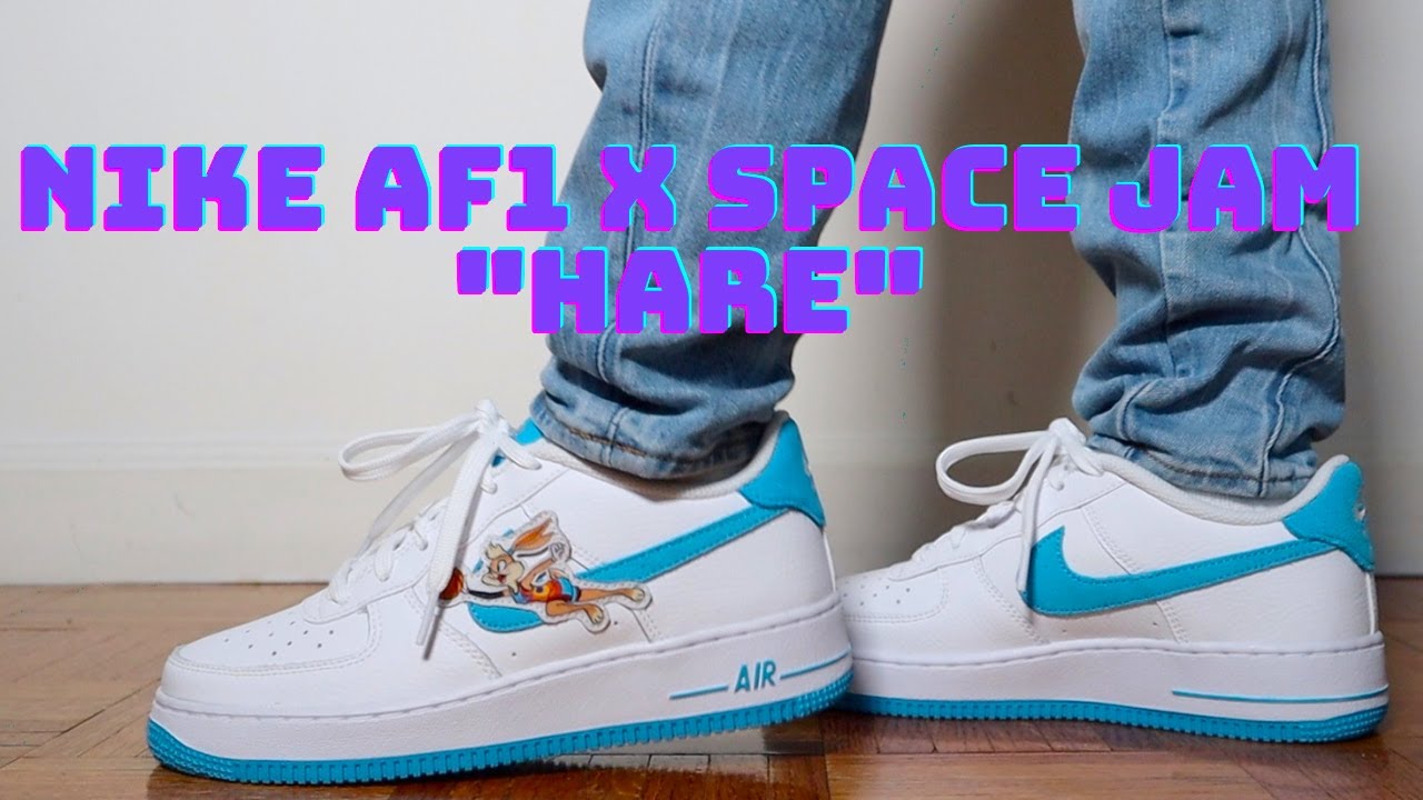 space jam x nike air force 1 hare