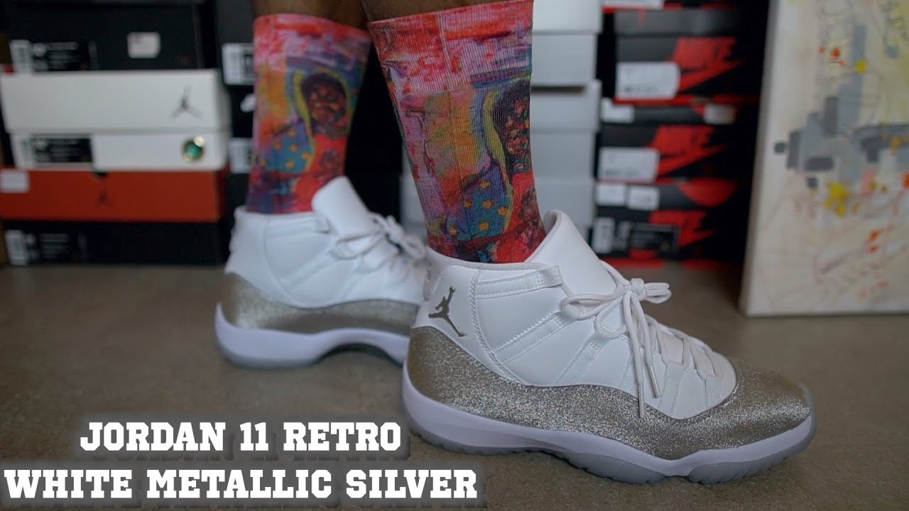 jordan retro 11 white glitter