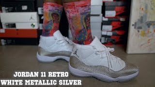 white and silver 11s jordans