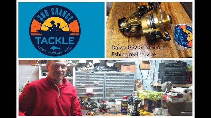 Classic Daiwa GS20 spin fishing reel how to take apart and service 