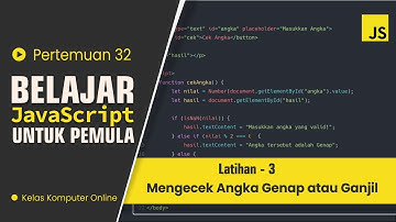 Cek Bilangan Ganjil atau Genap di JavaScript 😲 | Dasar Logika Pemrograman untuk Pemula