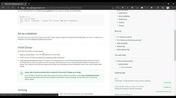 Installing and Setting Up Django Project